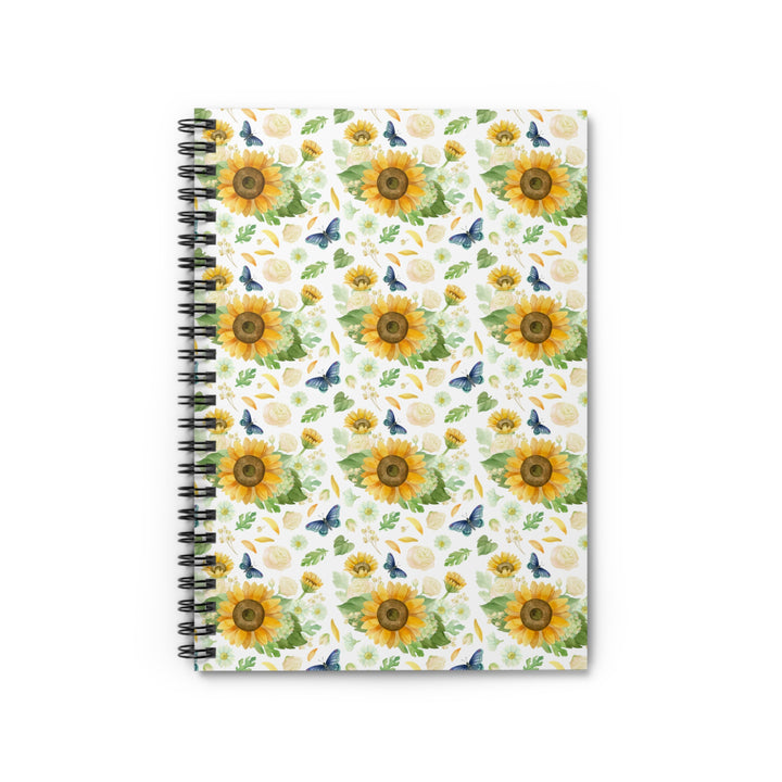 Butterflies in the Sunflower Garden Spiral Notebook