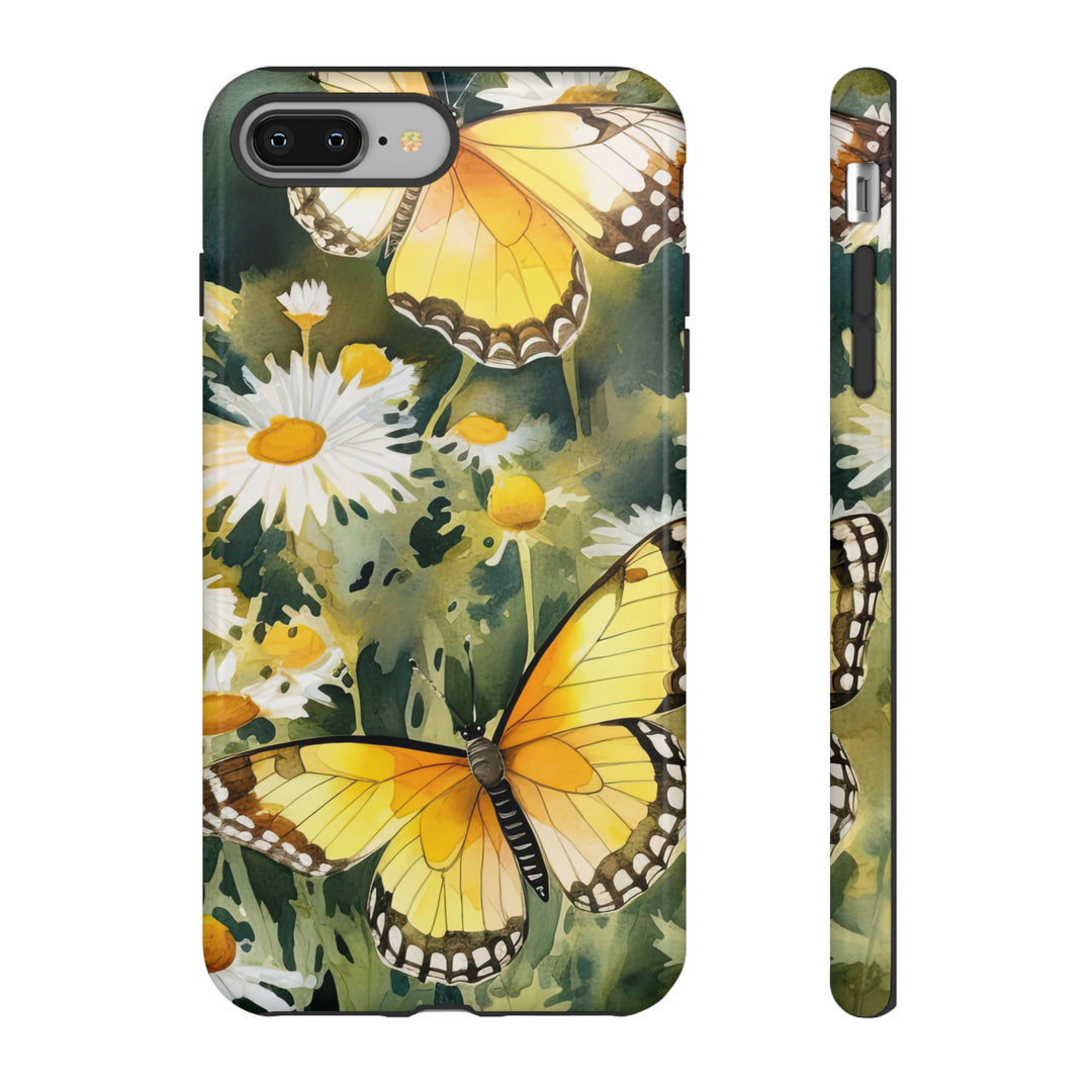 Yellow Butterflies Floral Phone Case