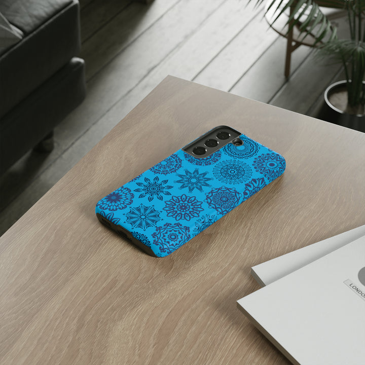 Blue Abstract Patterned Phone Case