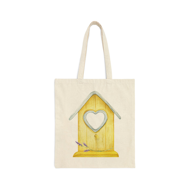 Sunshine Spring Birdhouse | Canvas Tote Bag