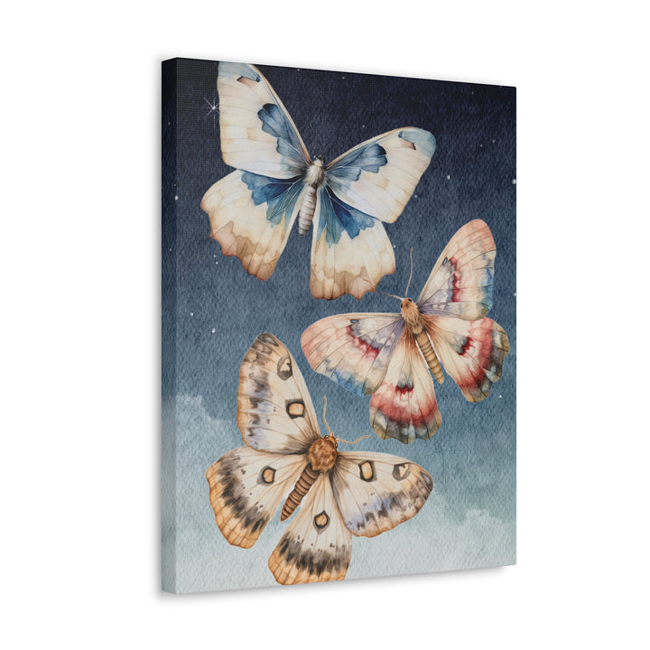 Midnight Moths Moon Dance | Canvas Wall Art