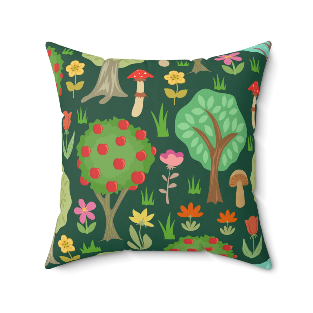 Whimsical Walk Through The Mushroom Forest Throw Pillow