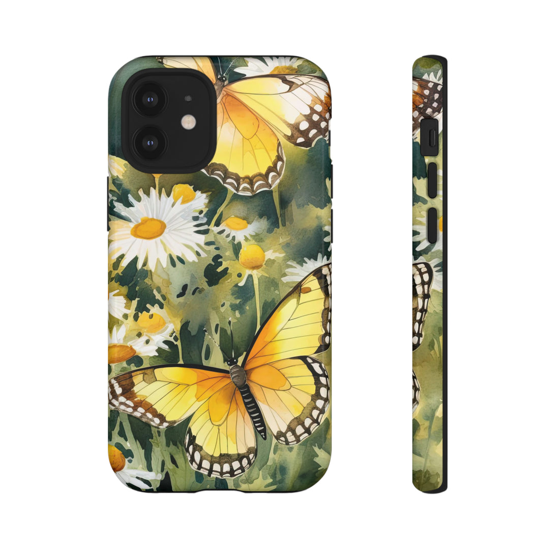 Yellow Butterflies Floral Phone Case