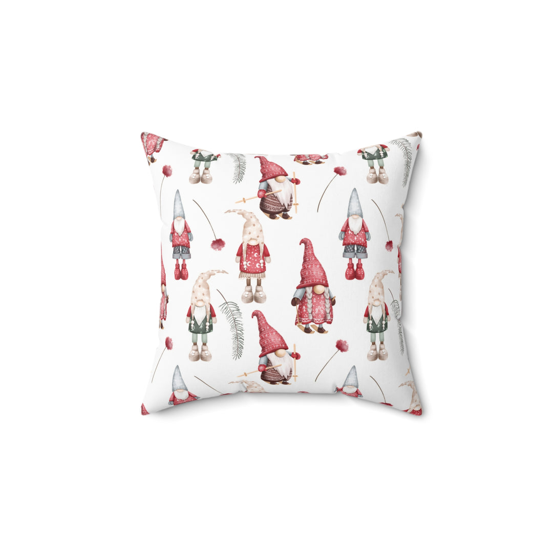 Gnomes Pattern Winter Decorative Throw Pillow