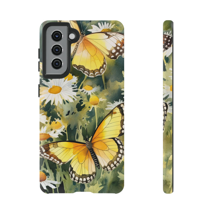 Yellow Butterflies Floral Phone Case