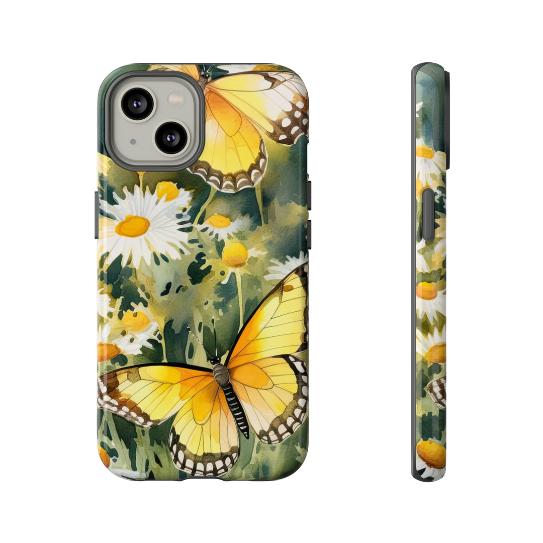 Yellow Butterflies Floral Phone Case