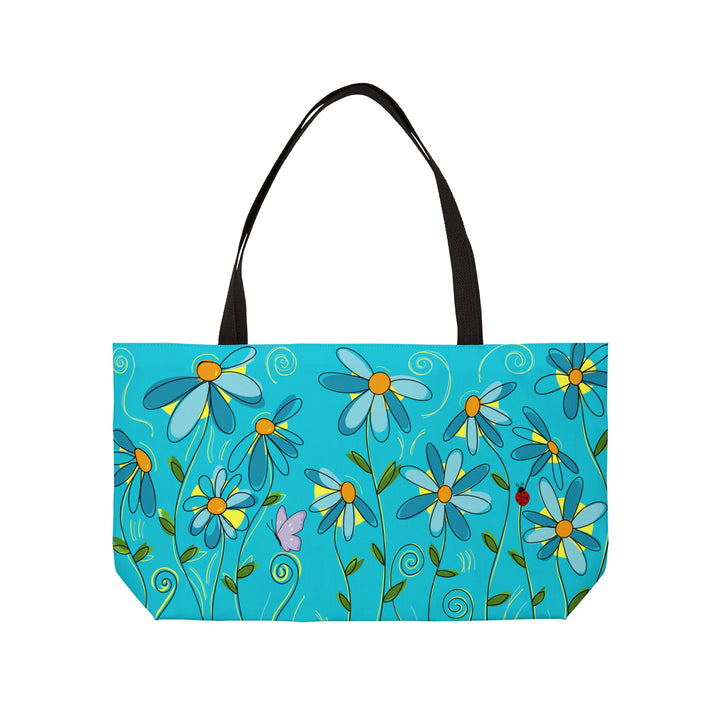 Cheerful Bright Blue Garden | Big Bag Everything Tote