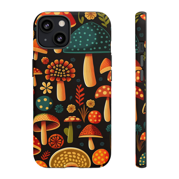 Dark Whimsy Mushroom Field Phone Case