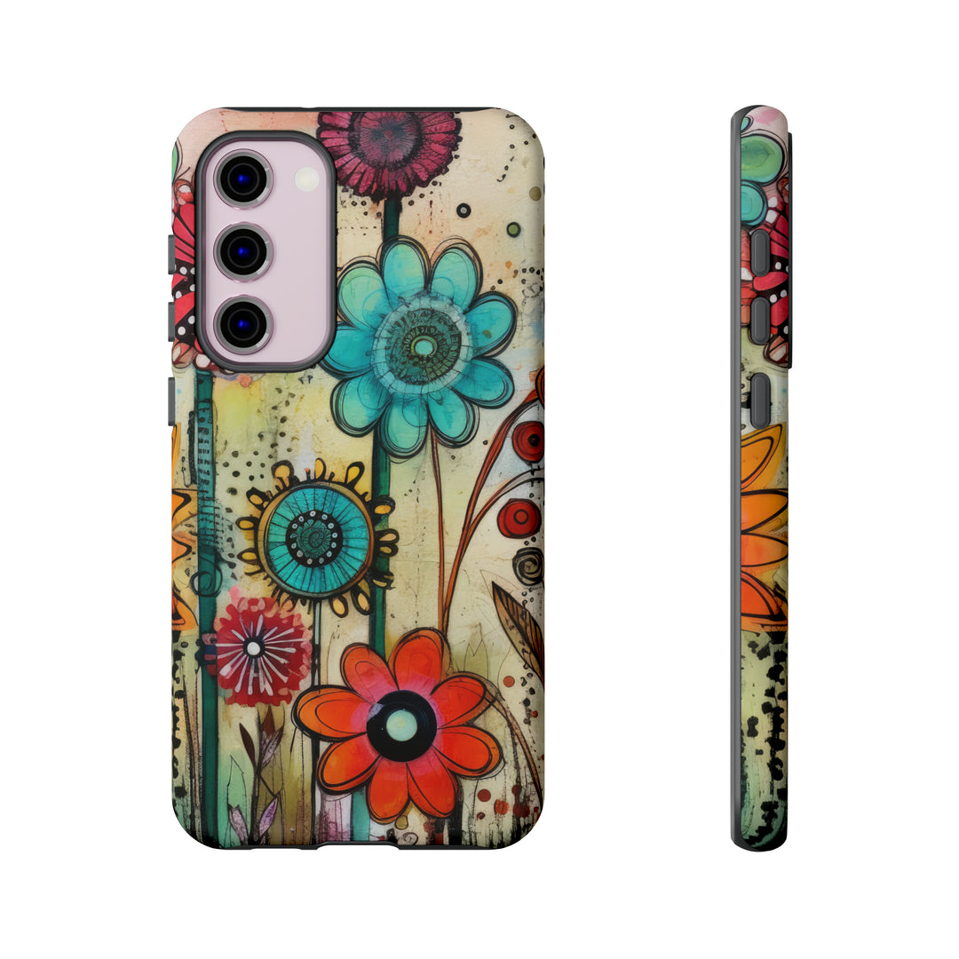 Bold Grunge Wildflowers Phone Case