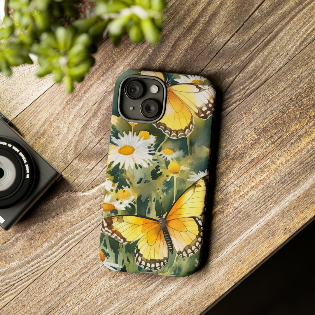 Yellow Butterflies Floral Phone Case