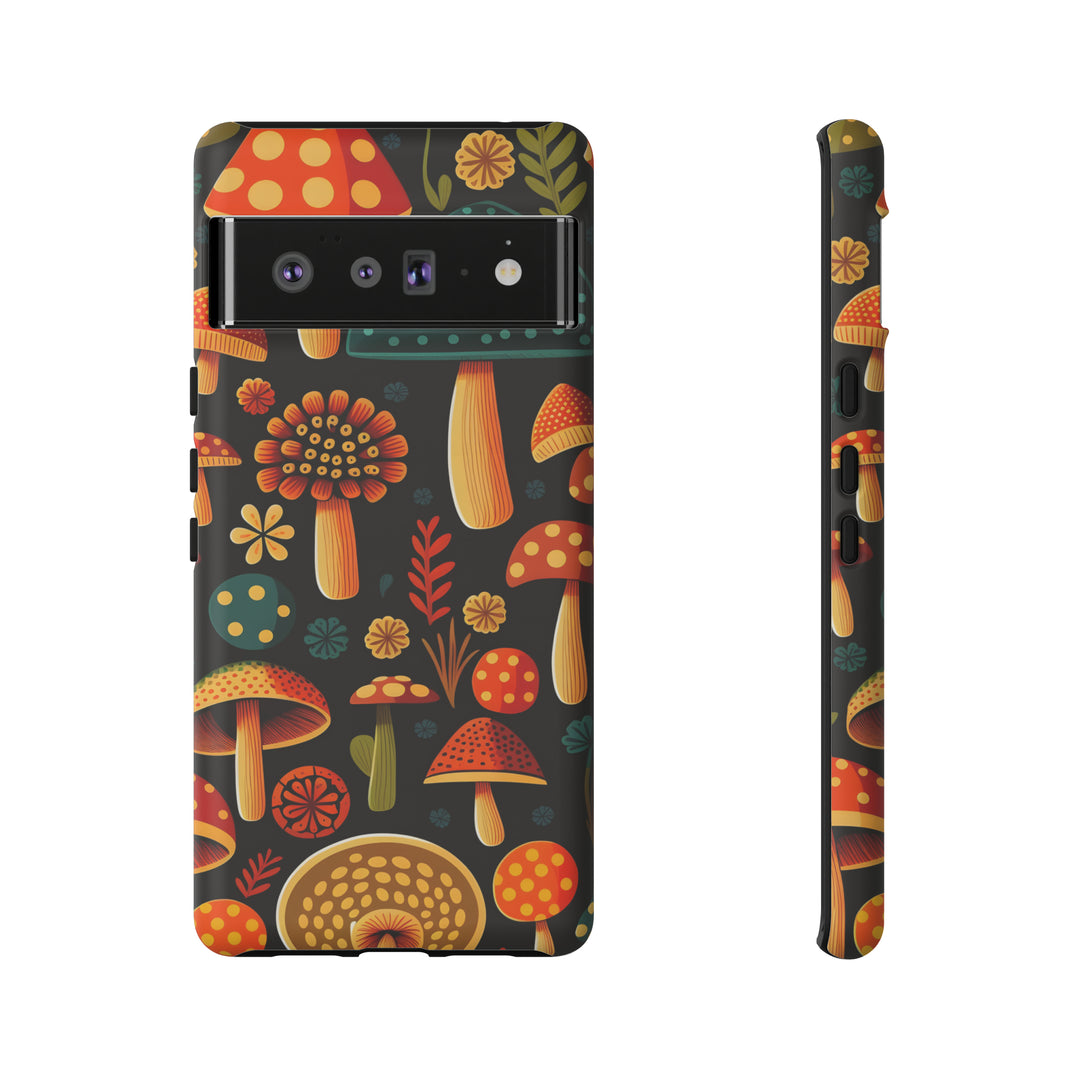 Dark Whimsy Mushroom Field Phone Case