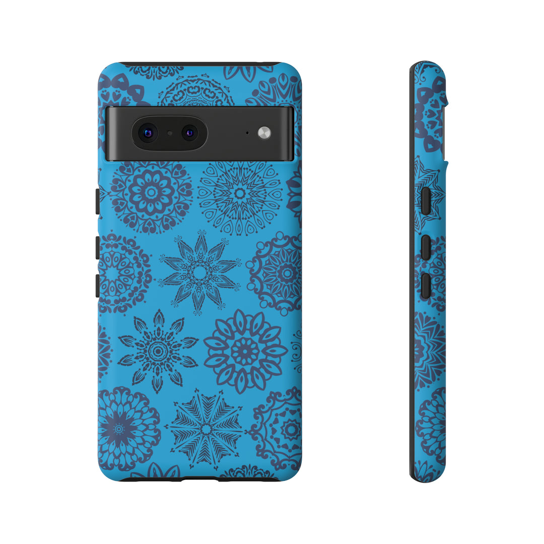 Blue Abstract Patterned Phone Case