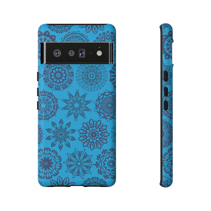 Blue Abstract Patterned Phone Case