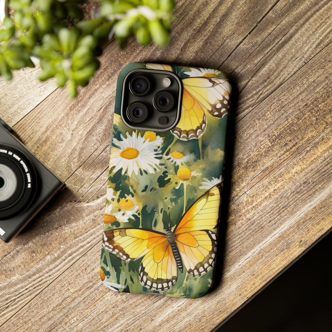 Yellow Butterflies Floral Phone Case