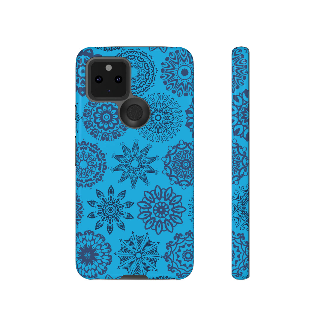 Blue Abstract Patterned Phone Case