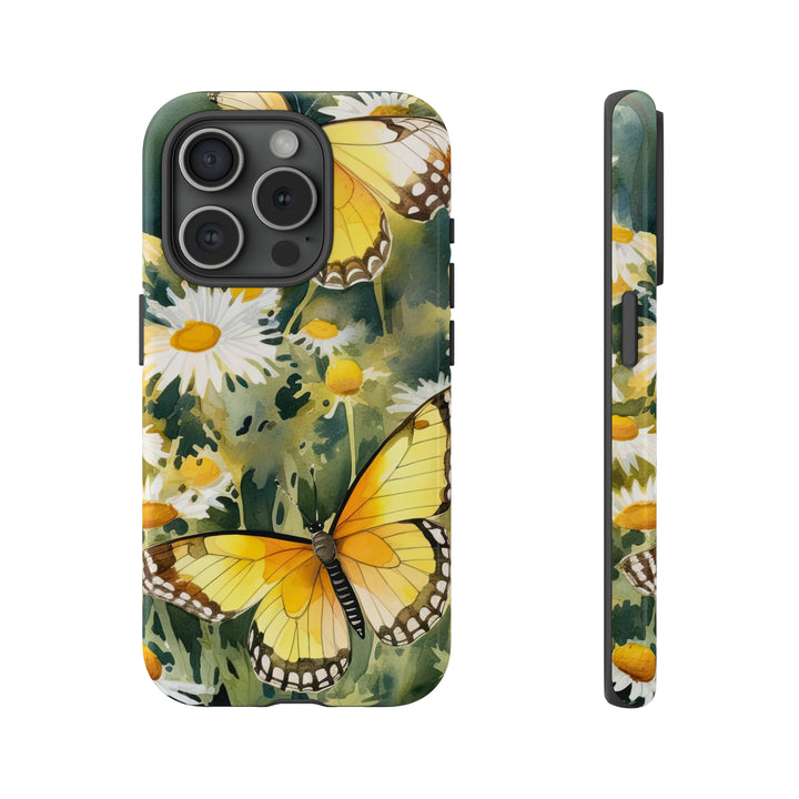 Yellow Butterflies Floral Phone Case