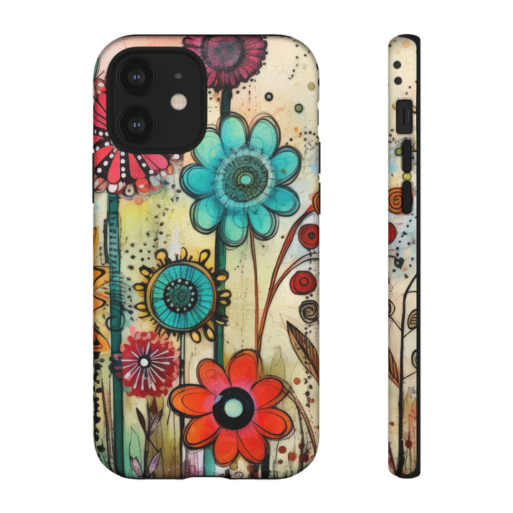 Bold Grunge Wildflowers Phone Case