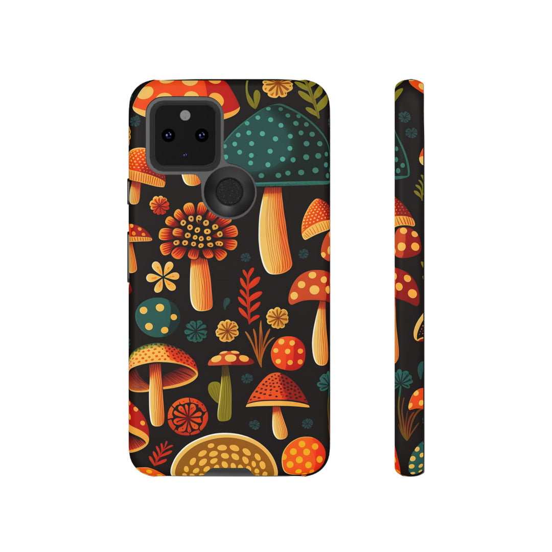 Dark Whimsy Mushroom Field Phone Case