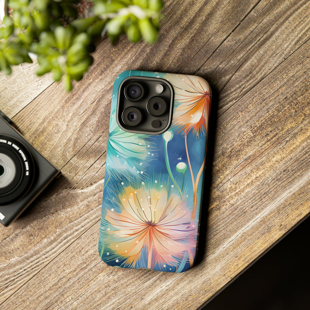 Whimsical Burst Dandelions Phone Case