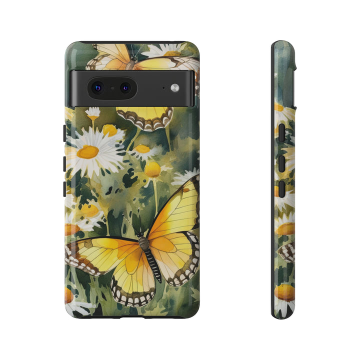 Yellow Butterflies Floral Phone Case