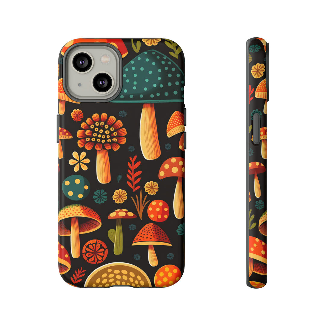 Dark Whimsy Mushroom Field Phone Case