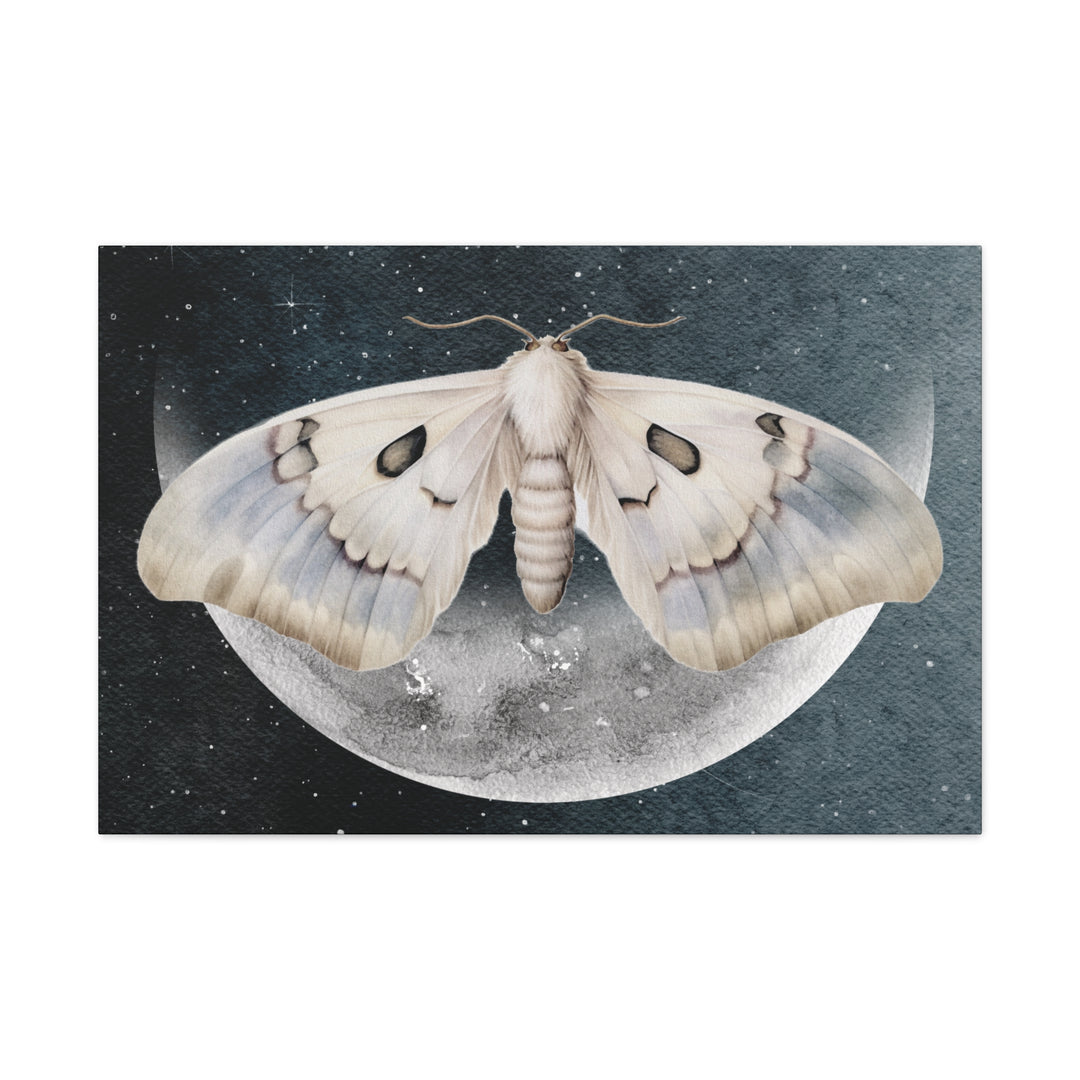 Luminous Moonlit Moth | Canvas Wall Art