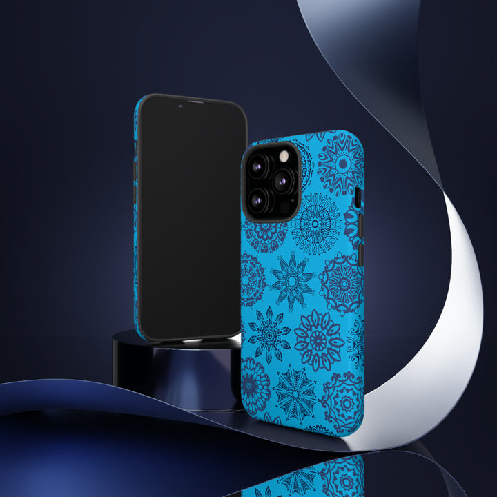 Blue Abstract Patterned Phone Case