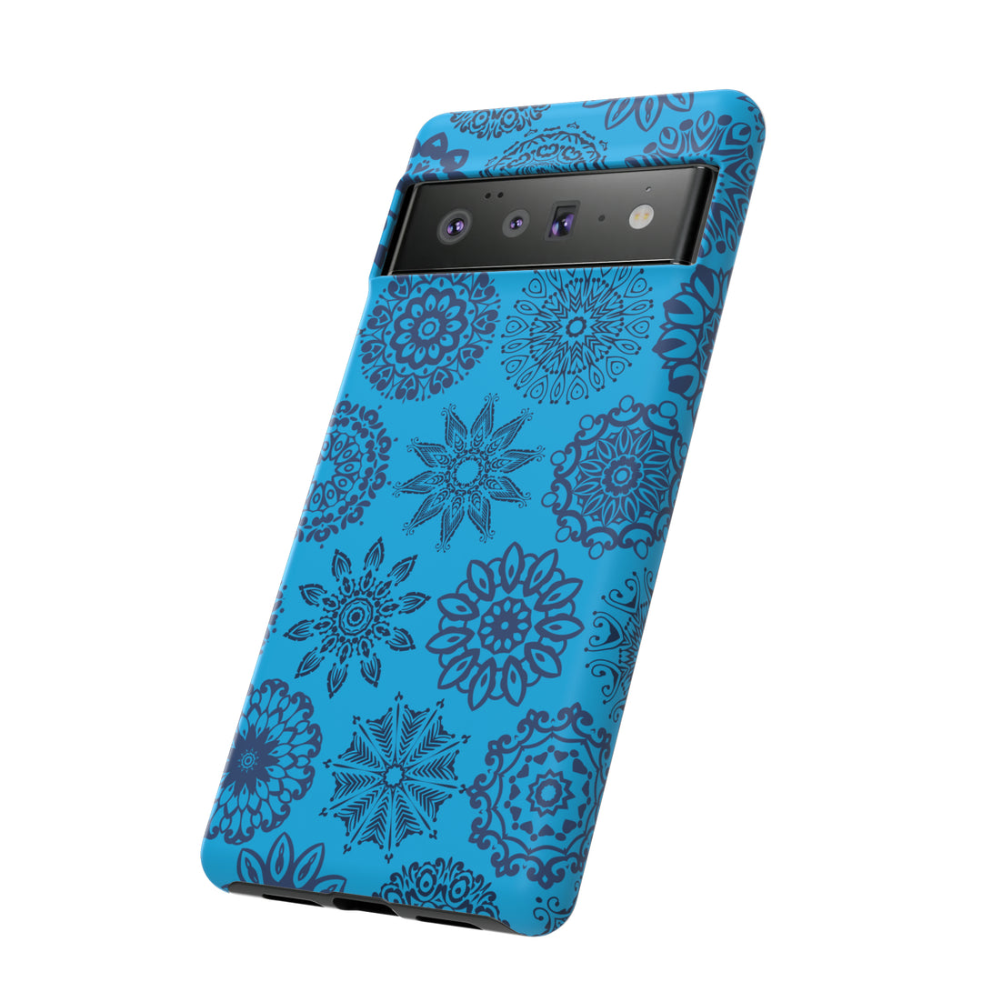 Blue Abstract Patterned Phone Case