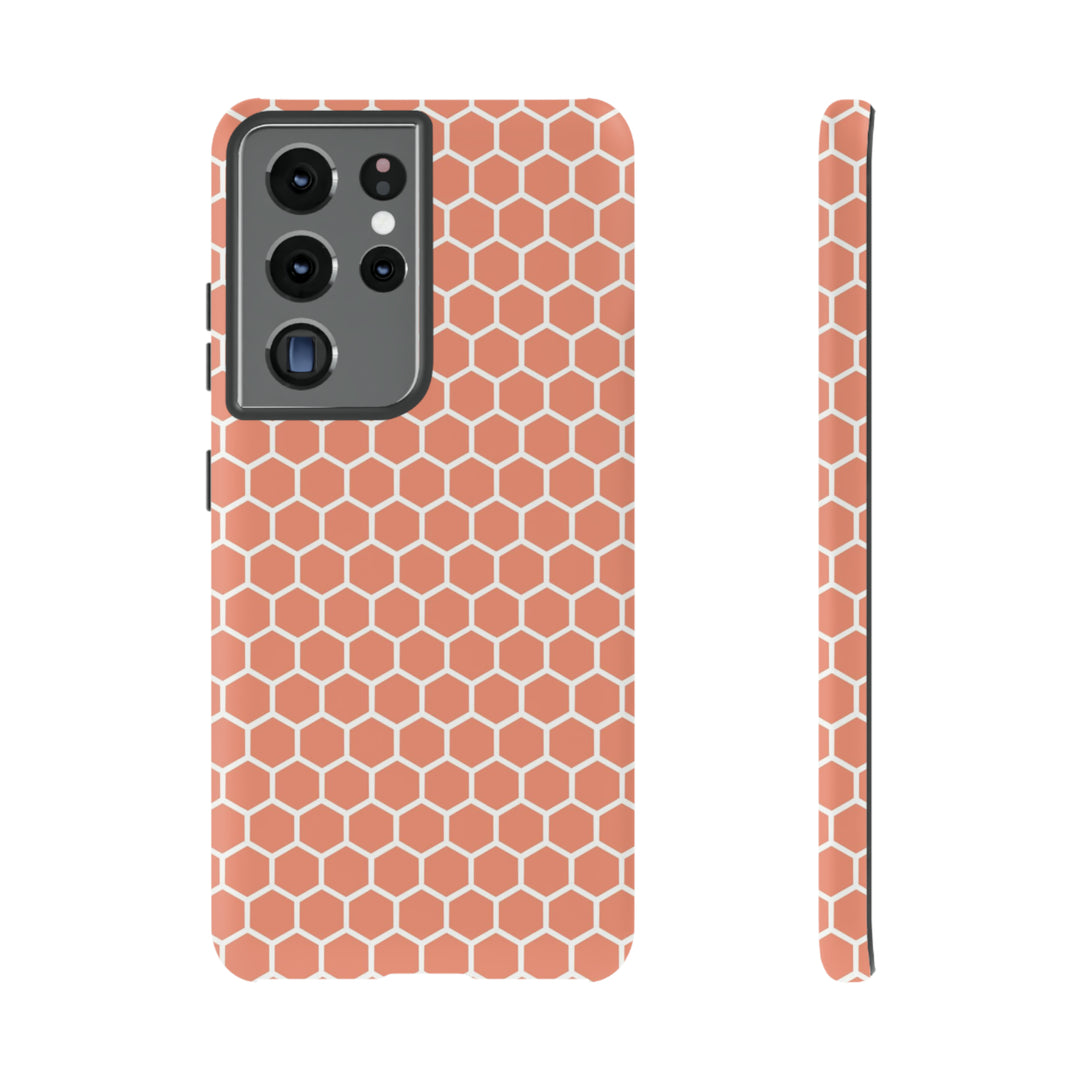 Orange Honeycomb | Phone Case for iPhone/Galaxy/Pixel