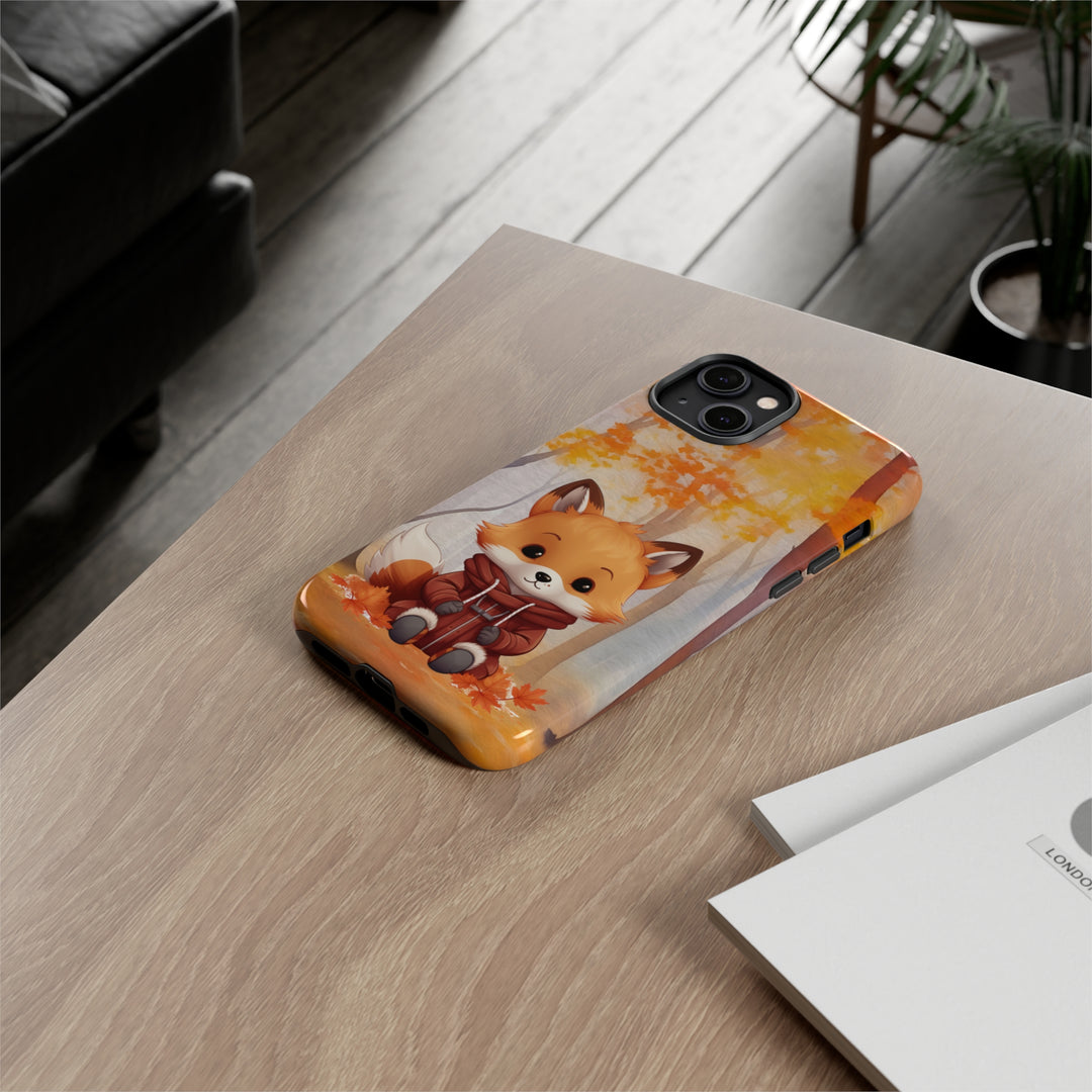 Baby Forest Fox Ready for Autumn - Samsung & iPhone Phone Case