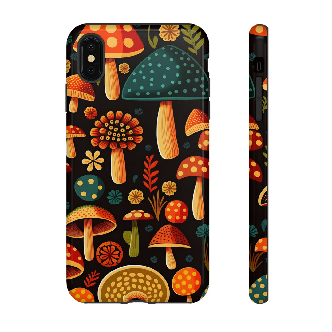 Dark Whimsy Mushroom Field Phone Case