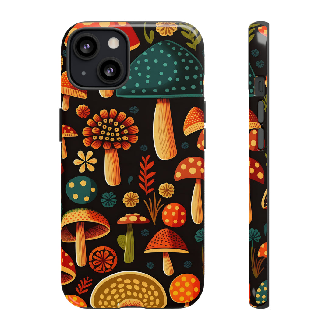 Dark Whimsy Mushroom Field Phone Case