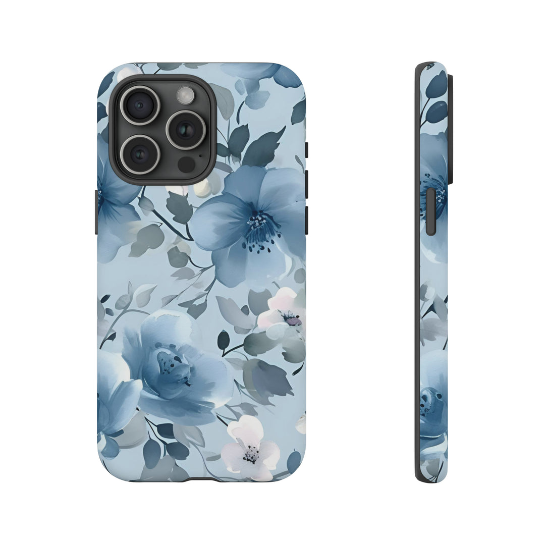 Dusty Blue Flowers | Phone Case for iPhone/Galaxy/Pixel