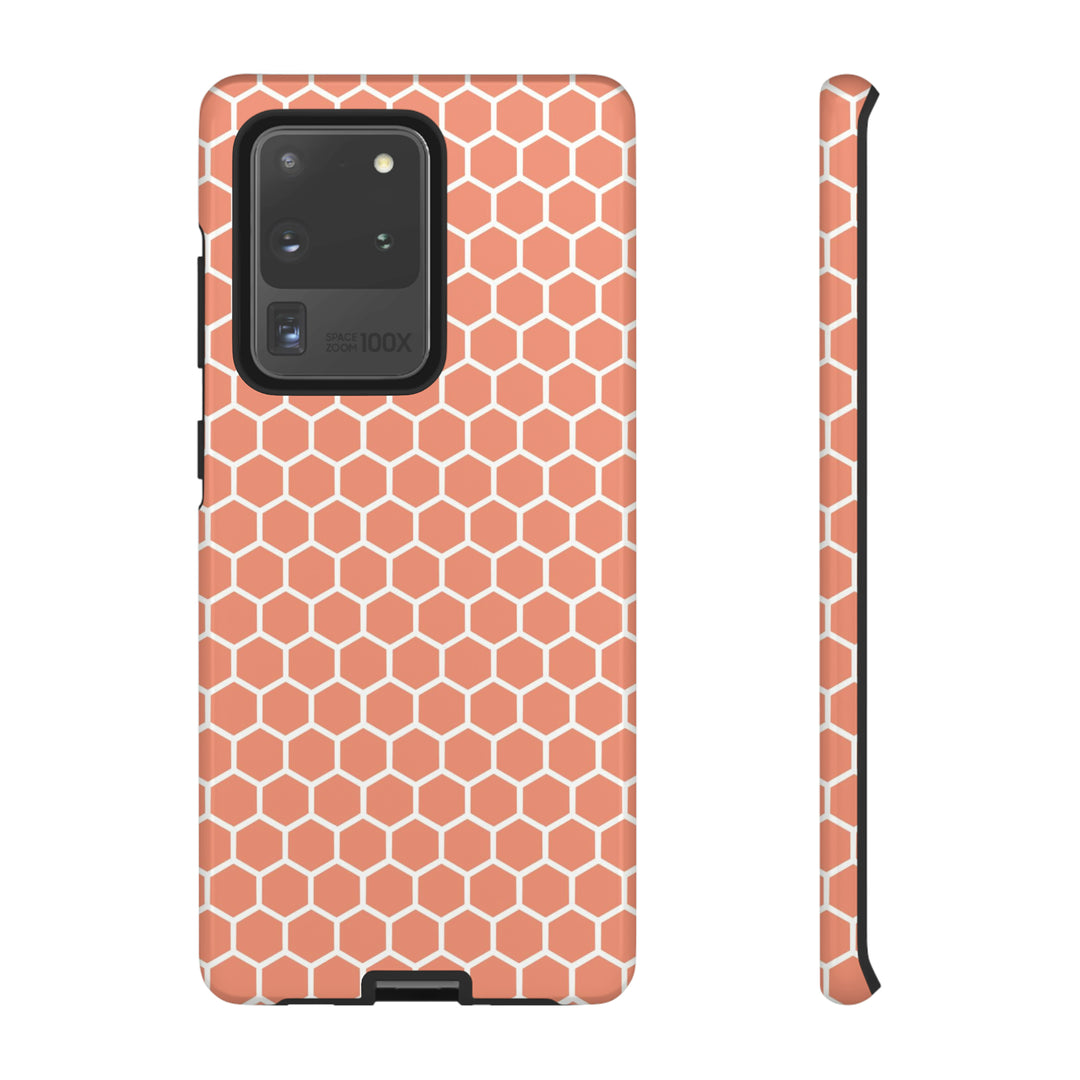 Orange Honeycomb | Phone Case for iPhone/Galaxy/Pixel