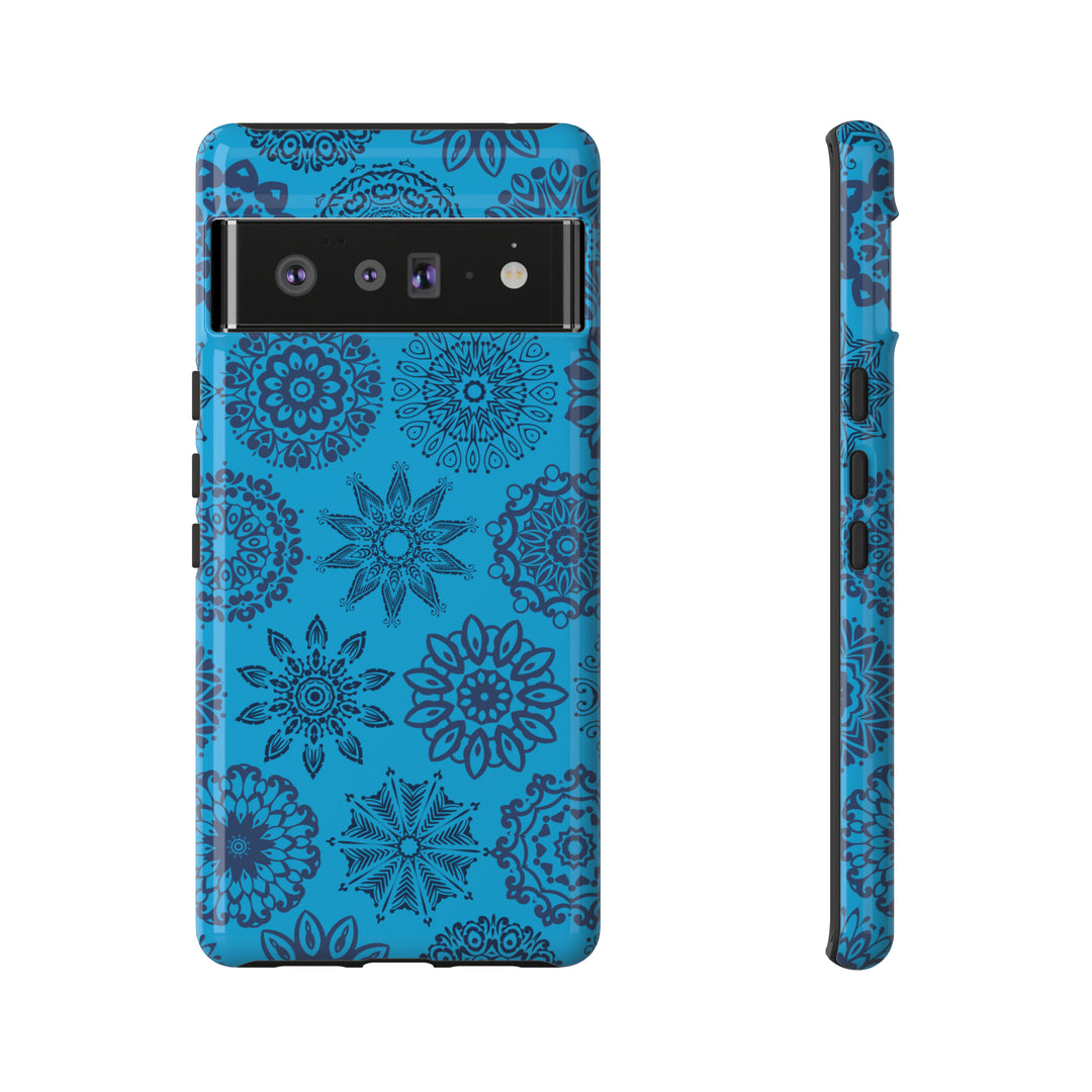 Blue Abstract Patterned Phone Case