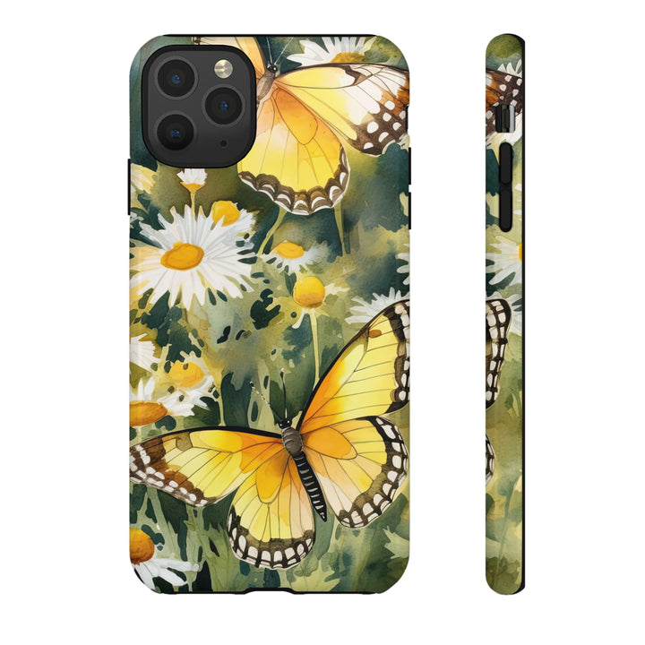 Yellow Butterflies Floral Phone Case