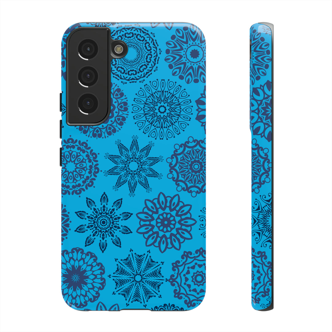 Blue Abstract Patterned Phone Case