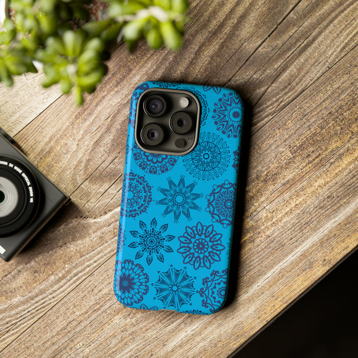 Blue Abstract Patterned Phone Case