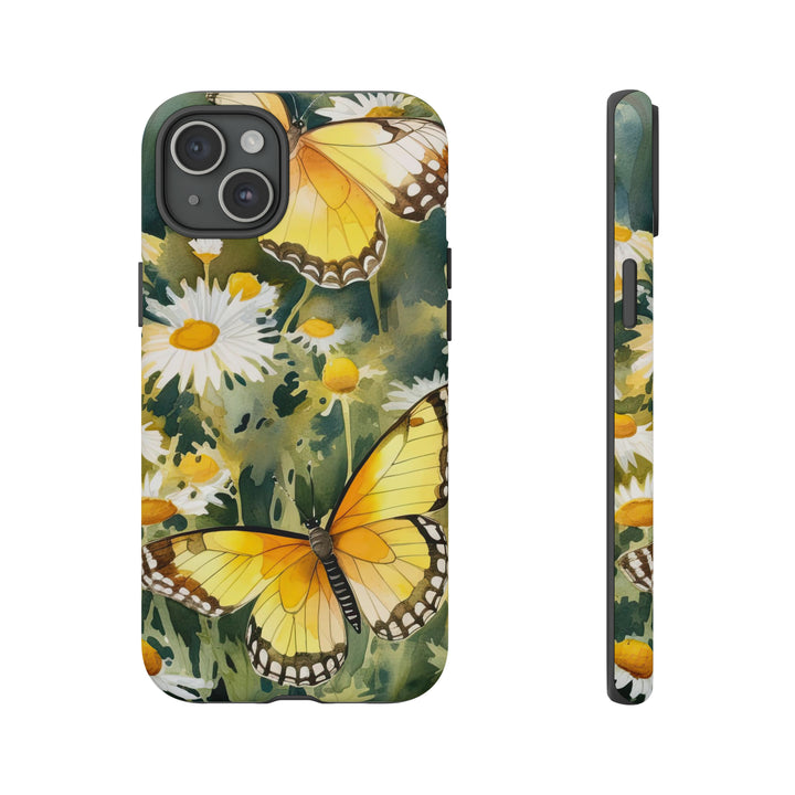 Yellow Butterflies Floral Phone Case