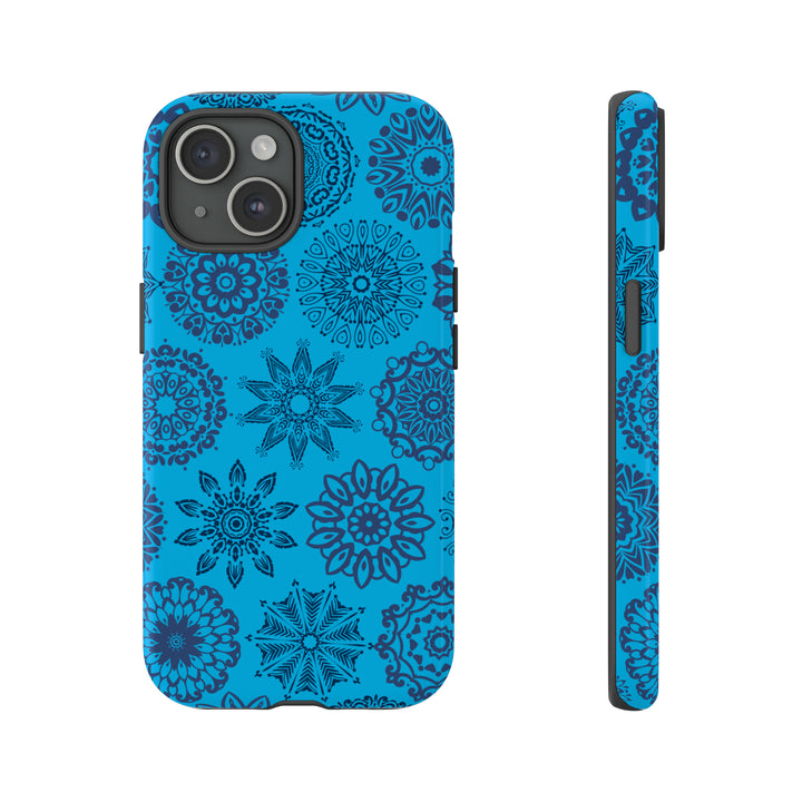 Blue Abstract Patterned Phone Case