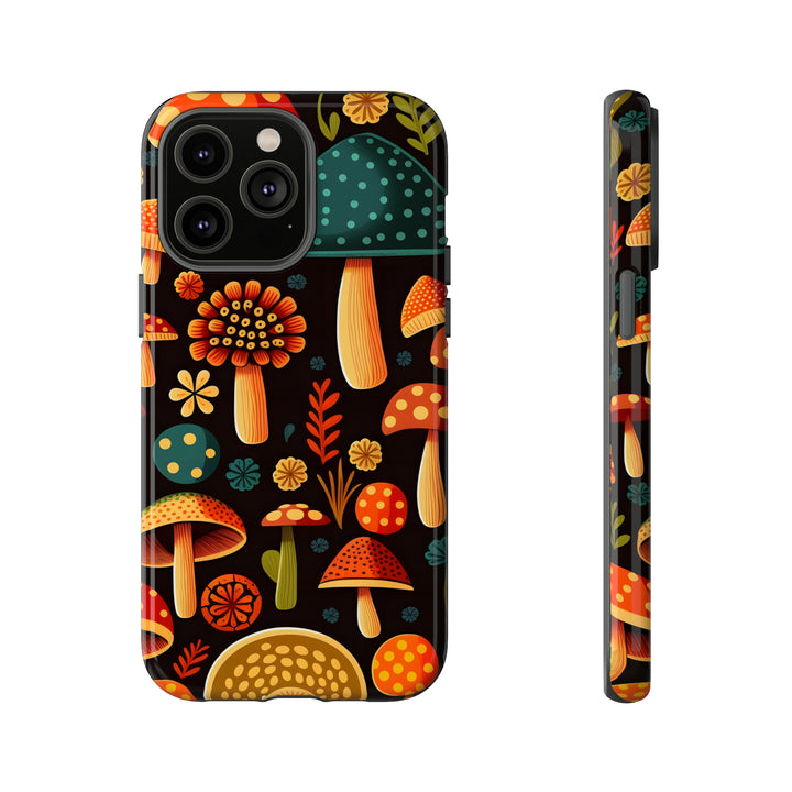 Dark Whimsy Mushroom Field Phone Case