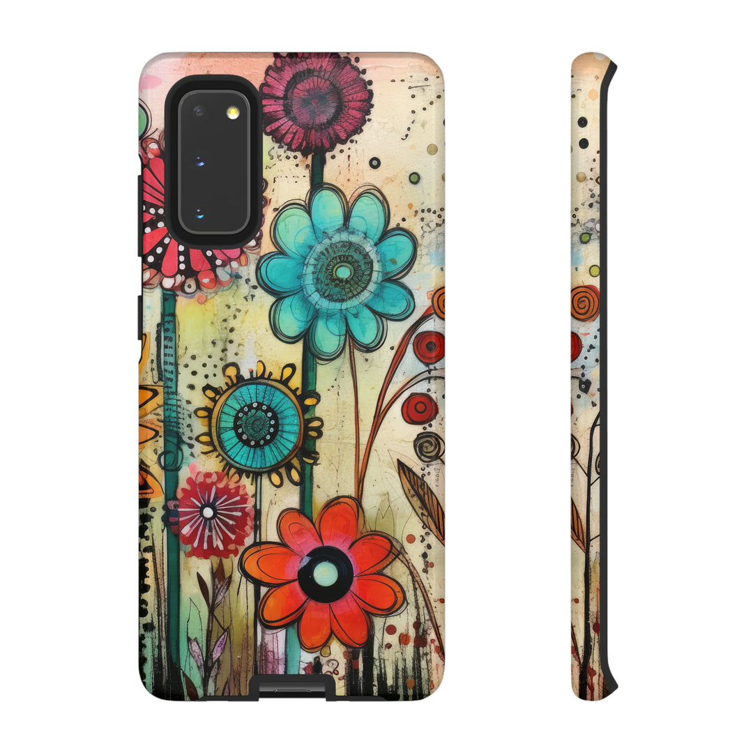 Bold Grunge Wildflowers Phone Case