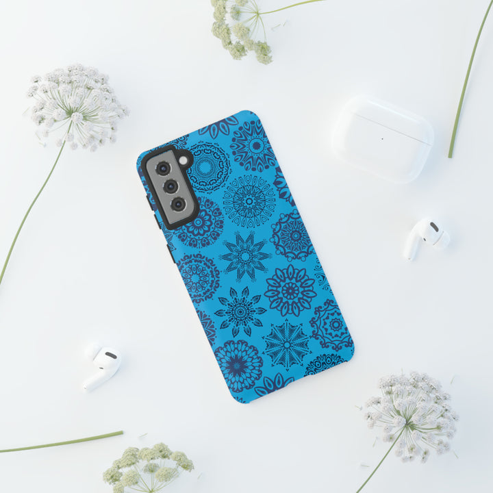 Blue Abstract Patterned Phone Case