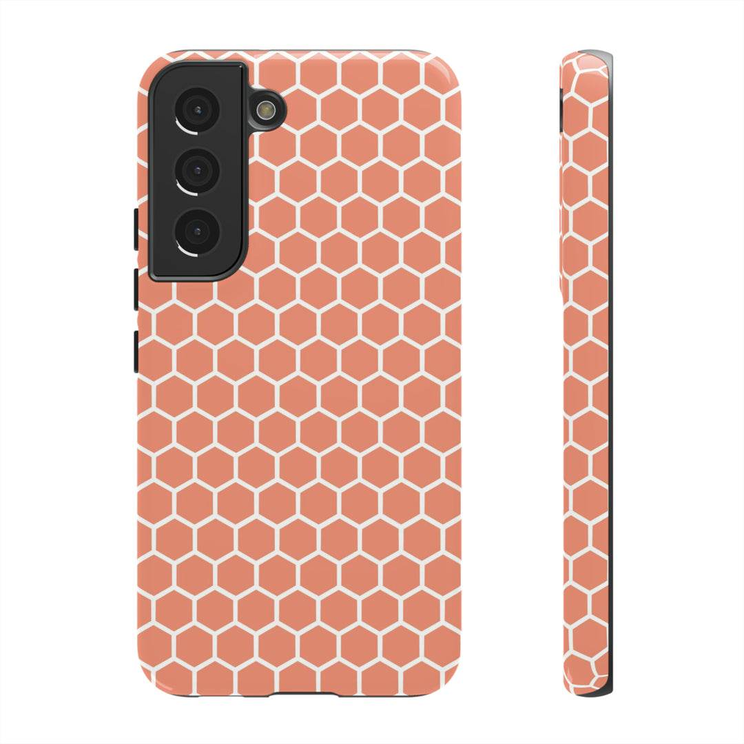 Orange Honeycomb | Phone Case for iPhone/Galaxy/Pixel