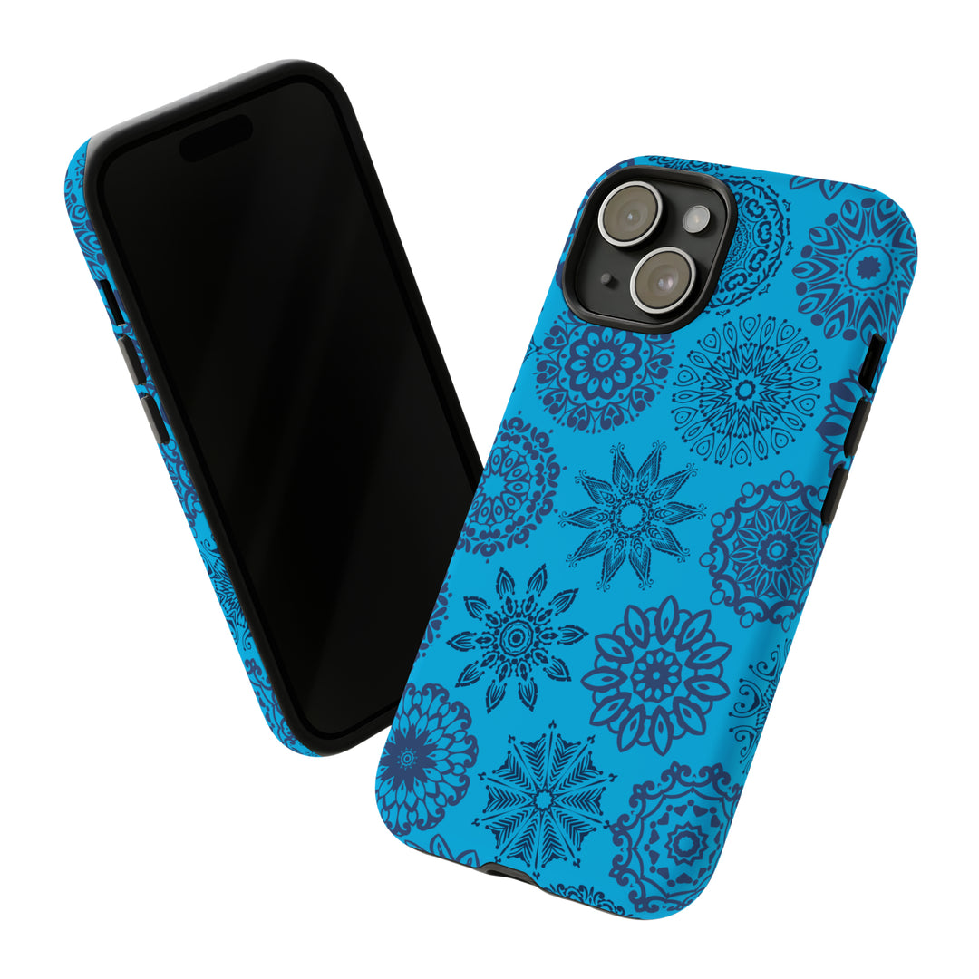 Blue Abstract Patterned Phone Case