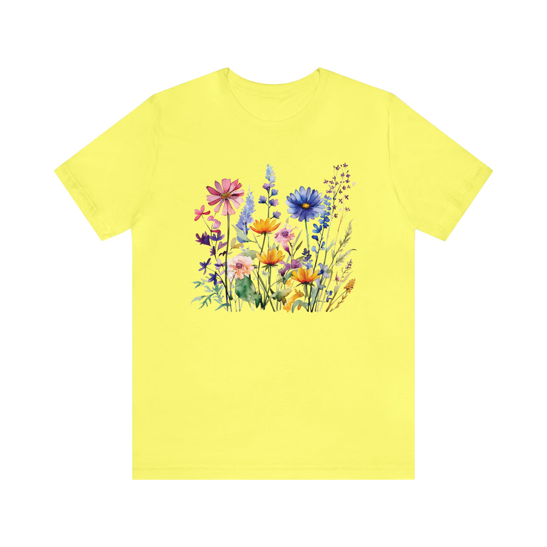 Watercolor Wildflower Print Graphic Tshirt