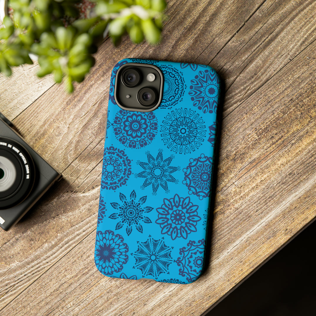 Blue Abstract Patterned Phone Case