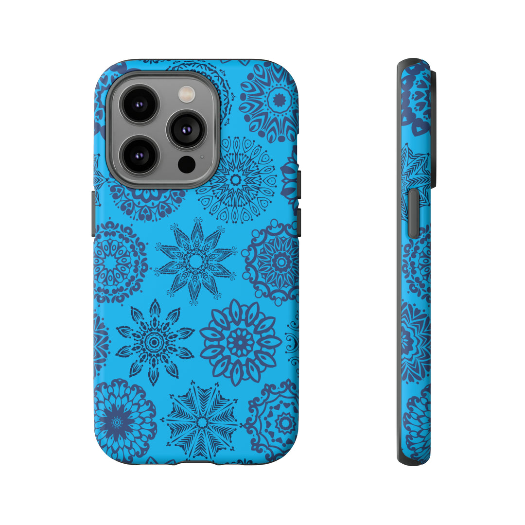 Blue Abstract Patterned Phone Case