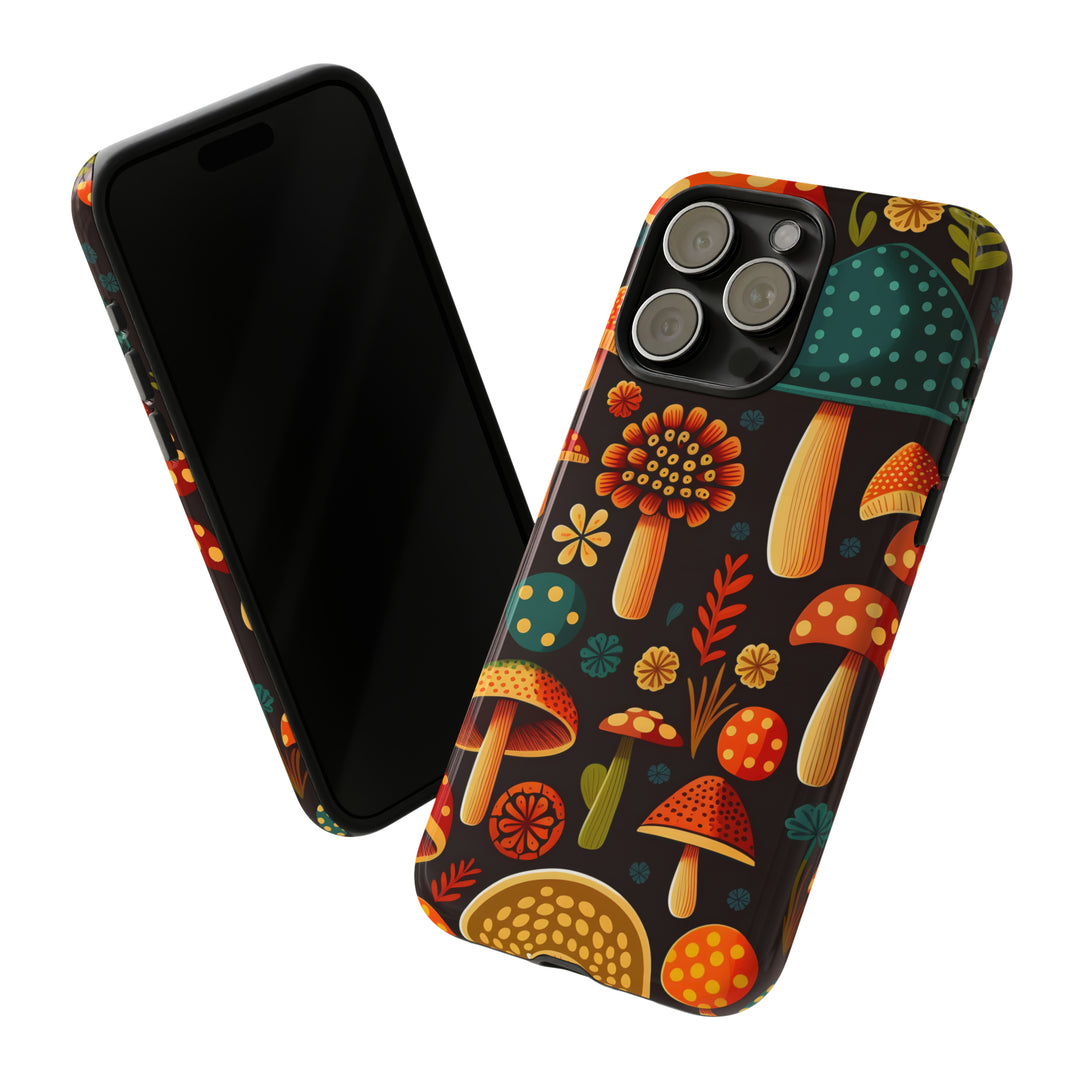 Dark Whimsy Mushroom Field Phone Case