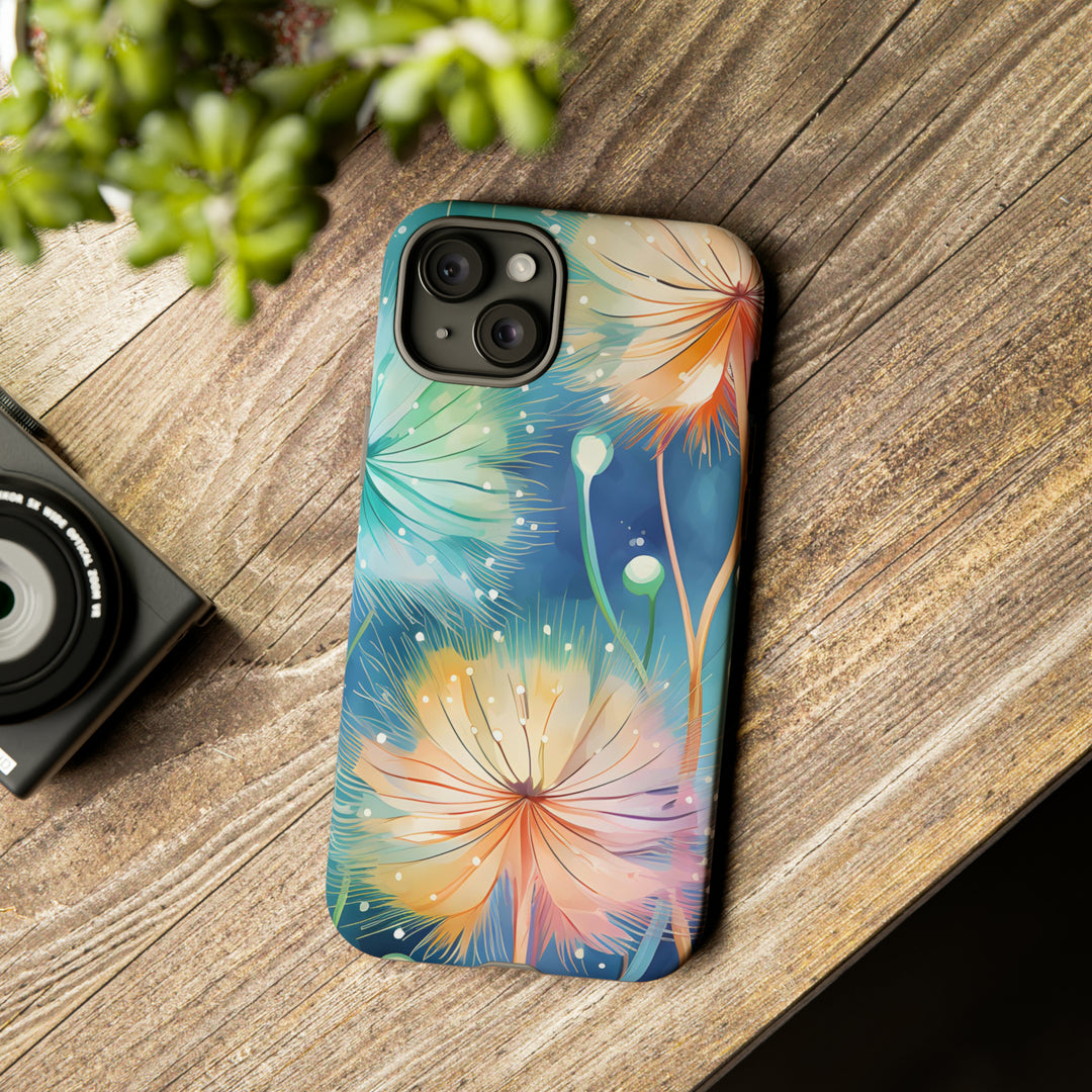 Whimsical Burst Dandelions Phone Case